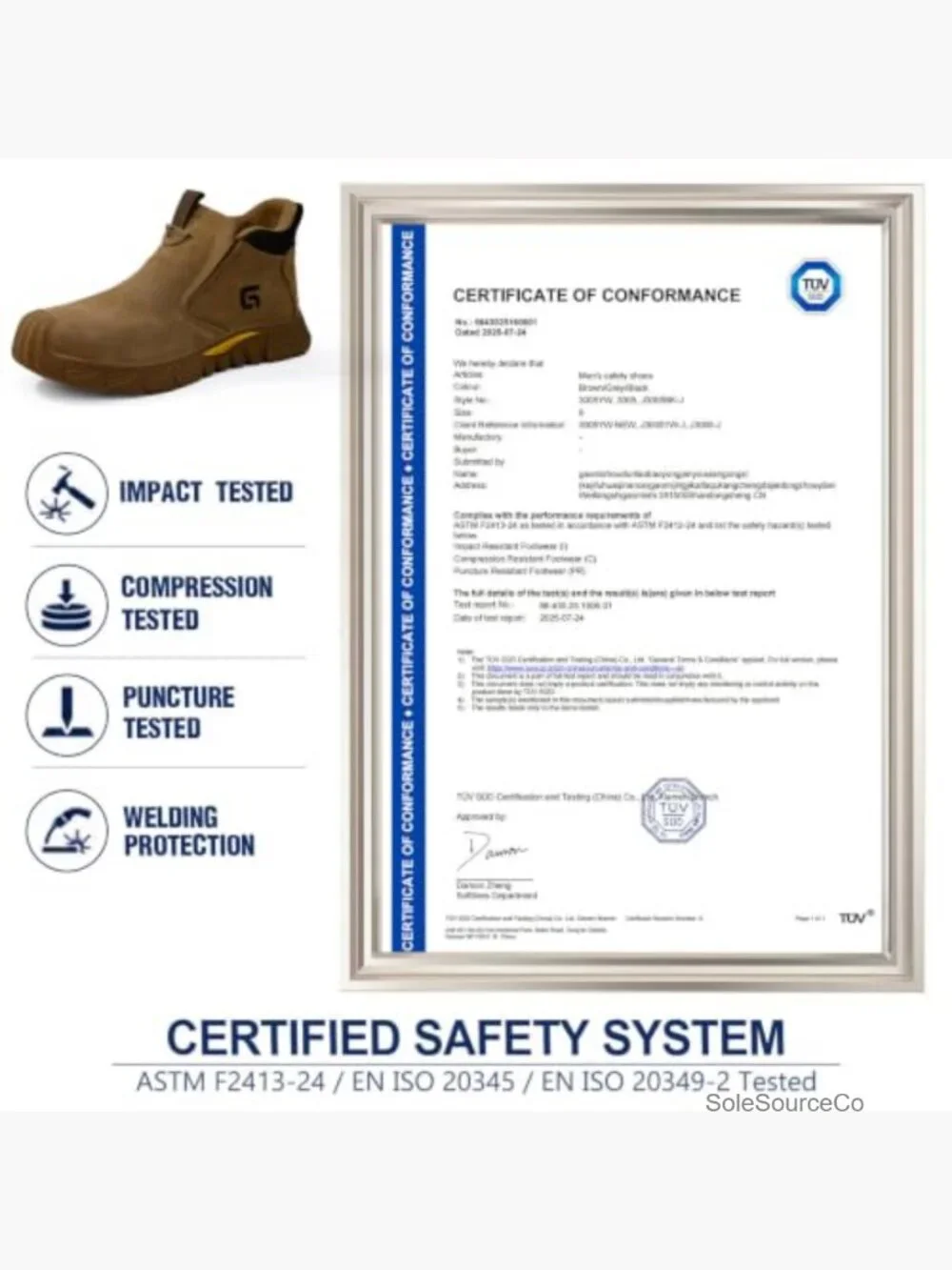 Steel Toe Work Boots Slip On Welding Safety Shoes Men's Indestructible